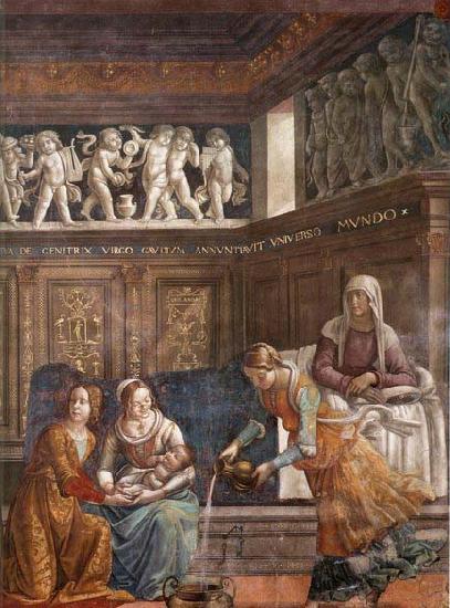 GHIRLANDAIO, Domenico Birth of Mary France oil painting art